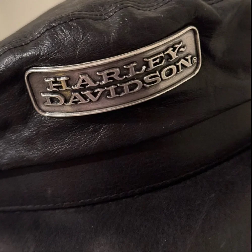 🔥 Vintage Harley-Davidson Leather Cap - XL